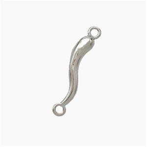 Copper Chili Connector Platinum Plated, approx 3-15mm [FN49689]