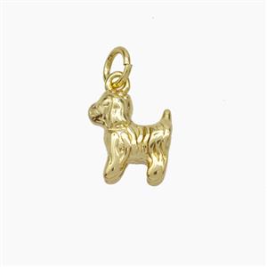 Copper Dog Pendant Gold Plated, approx 9.5-10mm [FN49693]