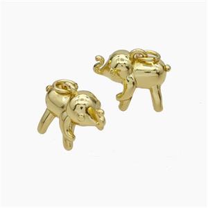 Copper Elephant Pendant Gold Plated, approx 11-16mm [FN49701]