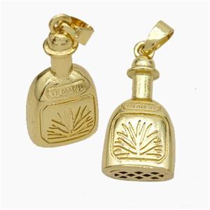 Copper Bottle Pendant Gold Plated, approx 10-18mm [FN49717]