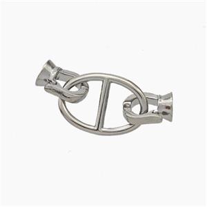 Copper Clasp CordEnd Platinum Plated, approx 11-16mm, 6-9mm [FN49874]