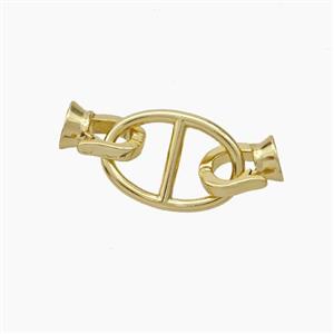 Copper Clasp CordEnd Gold Plated, approx 11-16mm, 6-9mm [FN49875]