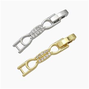 Copper Clasp Pave Zirconia Mixed, approx 5-30mm [FN49887]