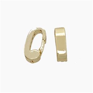 Copper Carabiner Clasp Gold Plated, approx 5-10mm [FN49966]