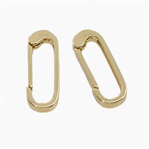 Copper Carabiner Clasp Gold Plated, approx 6-15mm [FN49974]