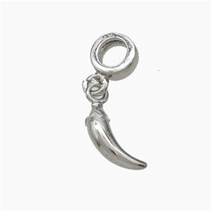 Copper Chili Pendant Platinum Plated, approx 4-12mm, 7mm [FN50050]