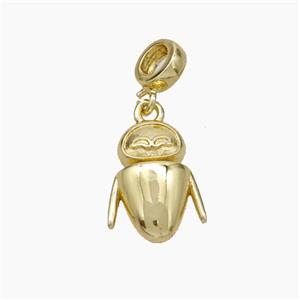 Copper Cockroach Pendant Gold Plated, approx 12-16mm, 7mm [FN50059]