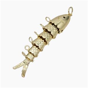 Copper Fish Pendant Gold Plated, approx 8-65mm [FN50108]