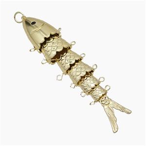 Copper Fish Pendant Gold Plated, approx 8-90mm [FN50109]