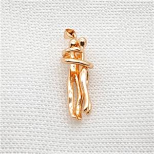 Copper Couple Pendant Rose Gold, approx 7-35mm [FN50140-L]