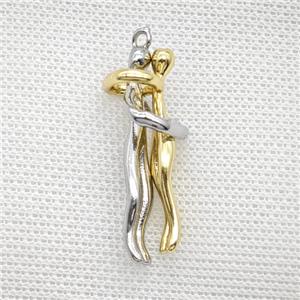 Copper Couple Pendant Platinum Gold Plated, approx 5-30mm [FN50142-S]