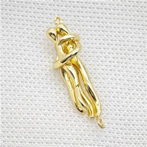 Copper Couple Connector Gold Plated, approx 5-30mm, 5-25mm [FN50144]