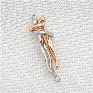 Copper Couple Connector Platinum Rose Gold, approx 5-30mm, 5-25mm [FN50145]
