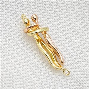 Copper Couple Connector Rose Gold Plated, approx 5-30mm, 5-25mm [FN50146]