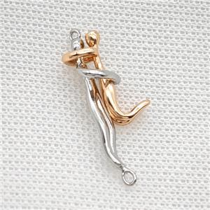 Copper Couple Connector Platinum Rose Gold Plated, approx 5-30mm, 5-20mm [FN50147]