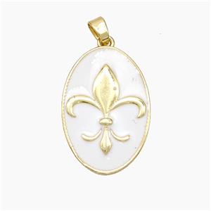 Enamel Copper Pendant, Gold plated, approx 16-24mm [FN50917]