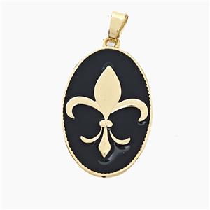 Enamel Copper Pendant, Gold plated, approx 16-24mm [FN50918]