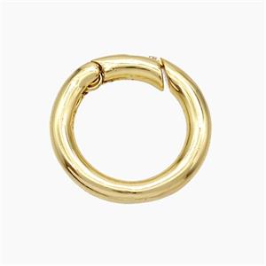Copper Carabiner Clasp 18K Gold Plated, approx 18mm dia [FN51059]
