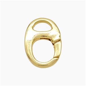 Copper Carabiner Clasp 18K Gold Plated, approx 11.5-17mm [FN51061]