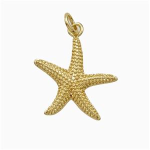 Copper Starfish Pendant Gold Plated, approx 17mm [FN51174]