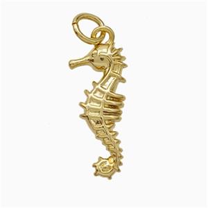 Copper Seahorse Pendant Gold Plated, approx 8-19mm [FN51177]