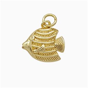 Copper Seafish Pendant Gold Plated, approx 12-15mm [FN51180]