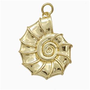 Copper Spiral Shell Pendant Gold Plated, approx 22-25mm [FN51190]