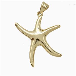 Copper Starfish Pendant Gold Plated, approx 22mm [FN51191]