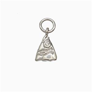 Copper Fish-header Pendant Platinum Plated, approx 7-8mm [FN51276]