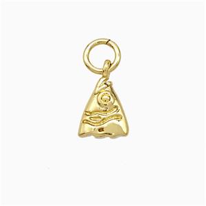 Copper Fish-header Pendant Gold Plated, approx 7-8mm [FN51277]