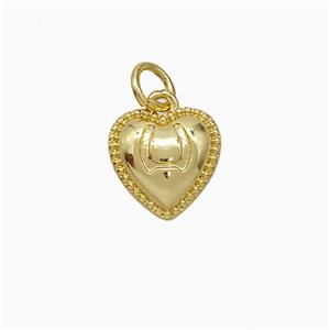 Copper Heart Pendant Gold Plated, approx 10mm [FN51295]