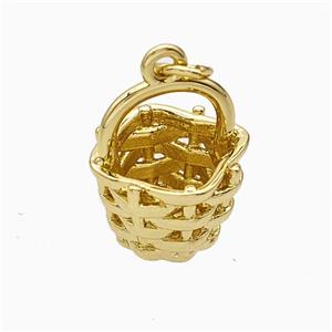 Copper Basket Pendant Gold Plated, approx 13-16mm [FN51345]