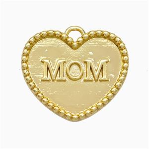 Copper Heart Pendant MOM Gold Plated, approx 17-20mm [FN51427]