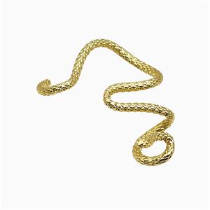 Copper Snake Clip Earrings Gold Plated, approx 17-35-50mm [FN51630]
