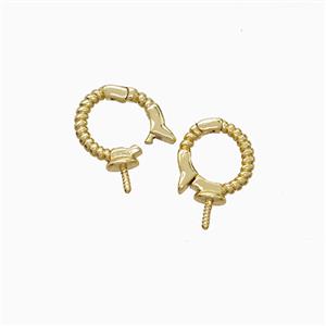 Copper Pendant Bail Gold Plated, approx 9mm [FN51905]