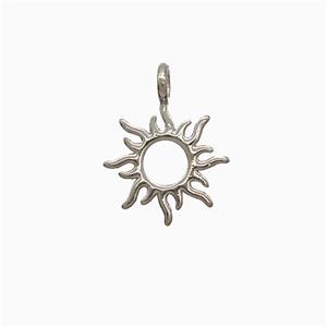 Copper Sun Pendant Platinum Plated, approx 12mm [FN51910]