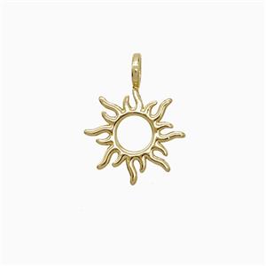 Copper Sun Pendant Gold Plated, approx 12mm [FN51911]