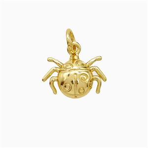 Copper Ladybug Pendant Gold Plated, approx 9-12mm [FN51933]