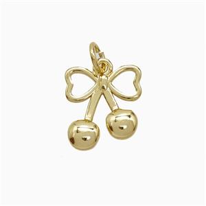 Copper Cherry Pendant Gold Plated, approx 12-14mm [FN51935]