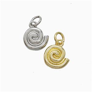 Copper Spiral Shell Pendant Mixed, approx 10mm [FN51939]