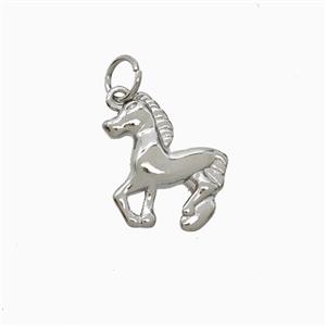 Copper Horse Pendant Platinum Plated, approx 13-14mm [FN51968]