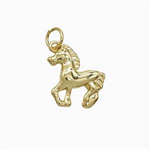 Copper Horse Pendant Gold Plated, approx 13-14mm [FN51969]