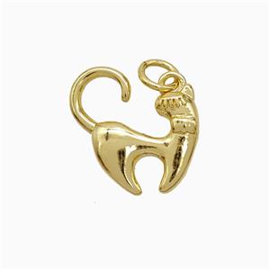 Copper Cat Pendant Gold Plated, approx 15mm [FN51972]