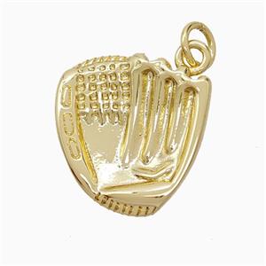 Copper Glove Pendant Sports Gold Plated, approx 16-17mm [FN52005]