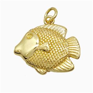 Copper Fish Pendant Gold Plated, approx 16-19mm [FN52009]