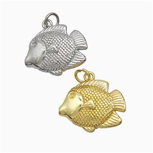 Copper Fish Pendant Mixed, approx 16-19mm [FN52010]