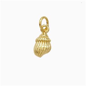 Copper Spiral Shell Pendant 18K Gold Plated, approx 6-8mm [FN52156]