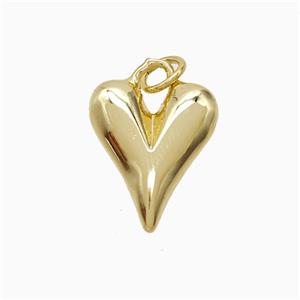 Copper Heart Pendant 18K Gold Plated, approx 10.5-15mm [FN52165]