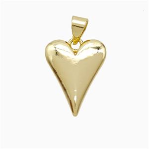 Copper Heart Pendant 18K Gold Plated, approx 13-16mm [FN52167]