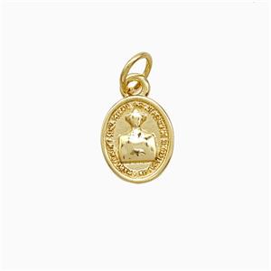 Copper Human Pendant 18K Gold Plated, approx 8.5-10mm [FN52177]